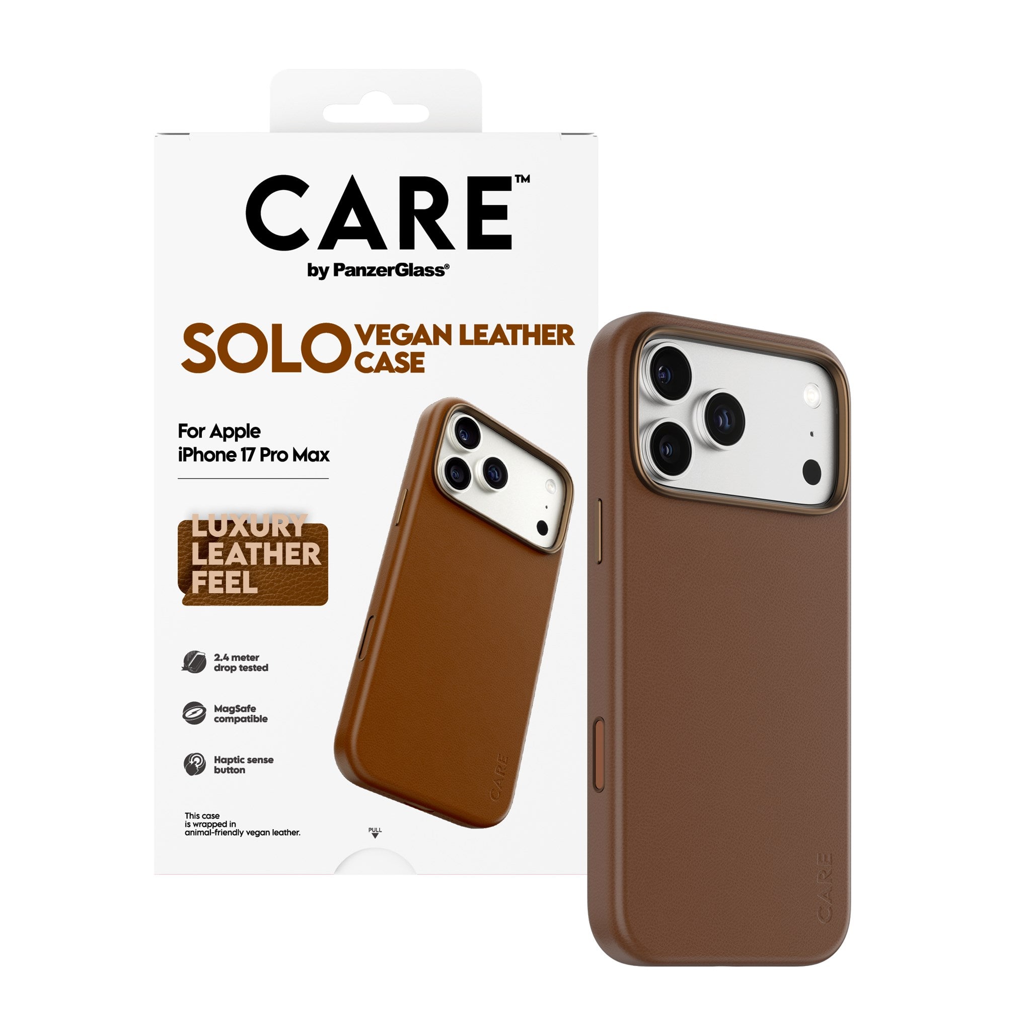 CARE™ by PanzerGlass® Solo Case Brun iPhone 17 Pro Max